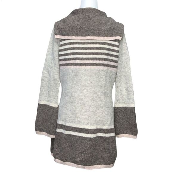 ANTHROPOLOGIE Angel Of The North Pure Lambswool Long Cardigan / Sweater Stripe - Picture 3 of 10